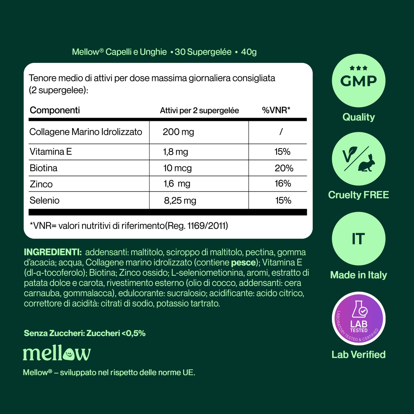 Mellow® Capelli e Unghie Forti – Supergelée all Uva Rossa