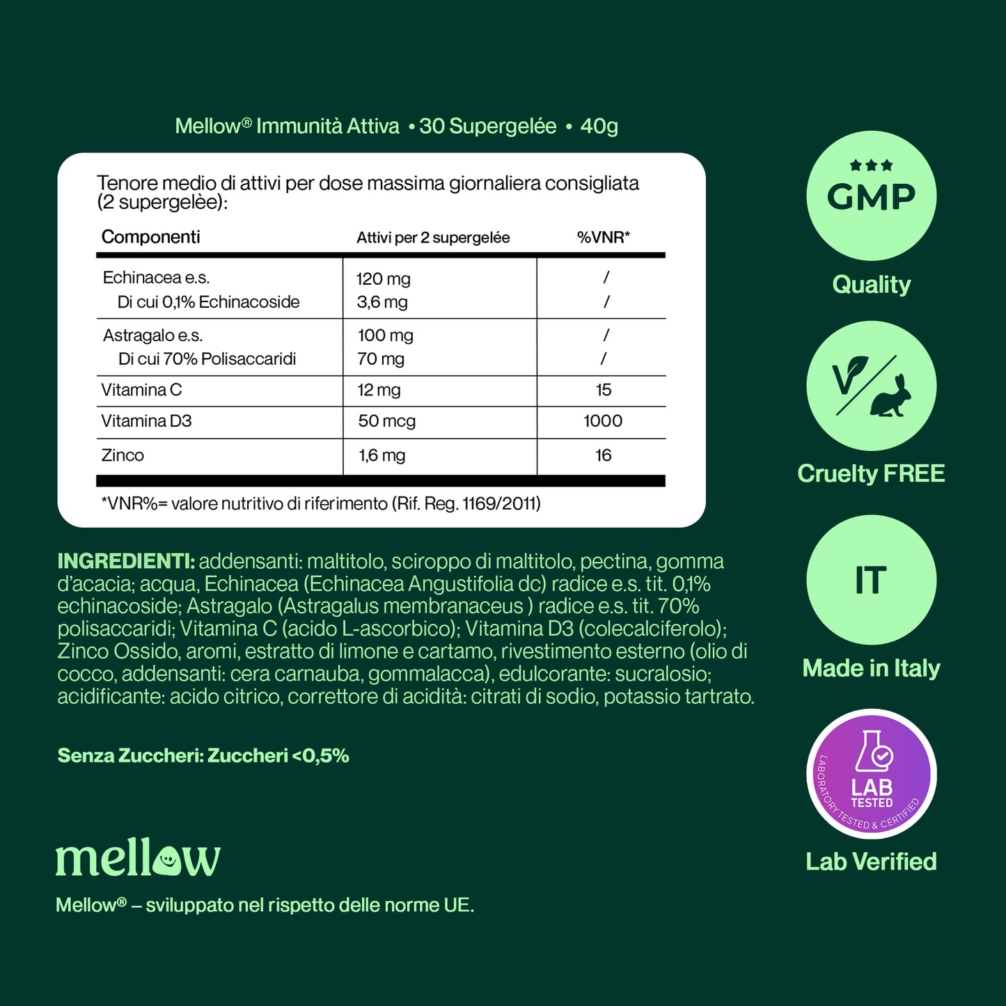 Mellow® Immunità Attiva Scudo Naturale – Supergelée all Arancio