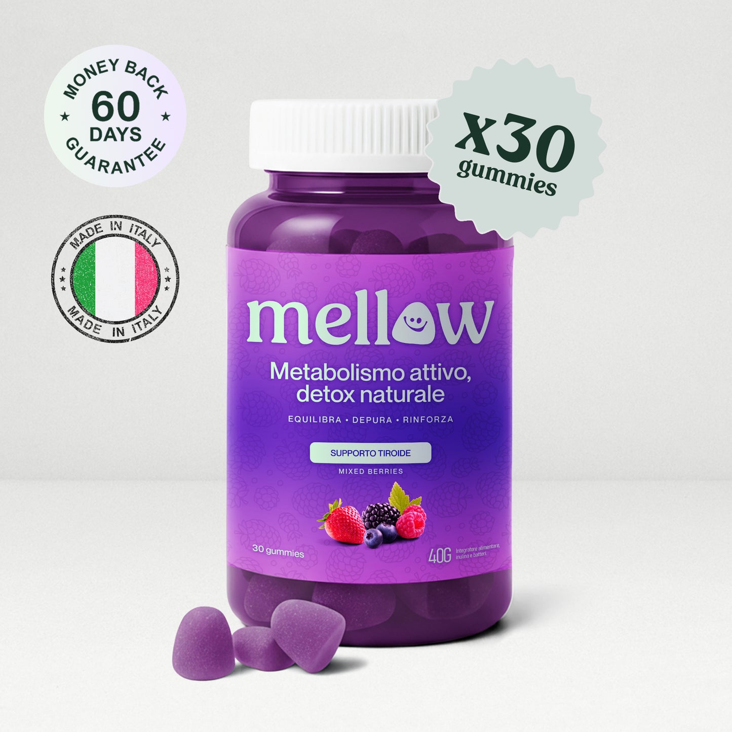 Mellow® Muschio Marino - Gummies ai Frutti Di Bosco