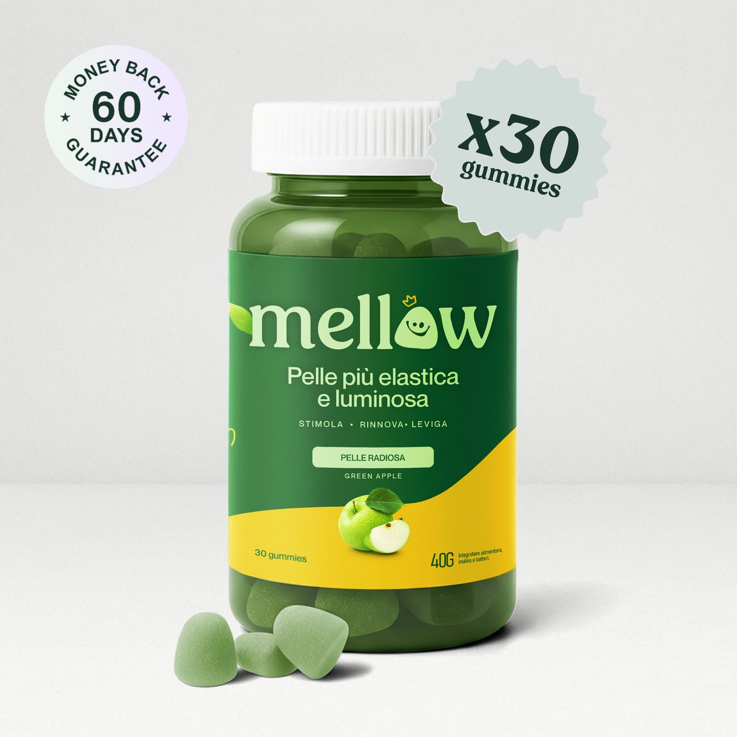 Mellow® Anti-Age - Gummies alla Mela Verde