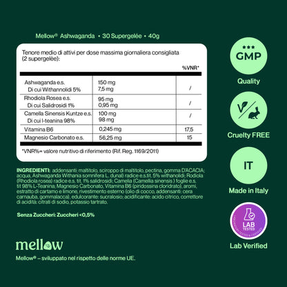 Mellow® Ashwaganda - Supergelée alla Fragola