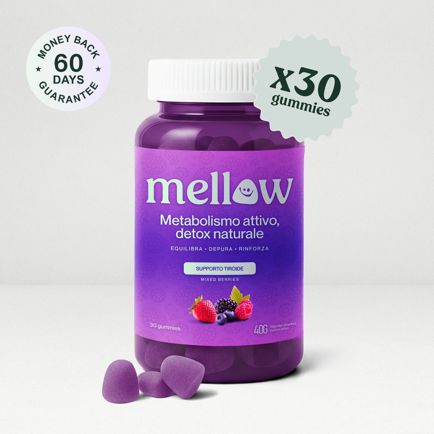 Mellow® Muschio Marino - Gummies ai Frutti Di Bosco