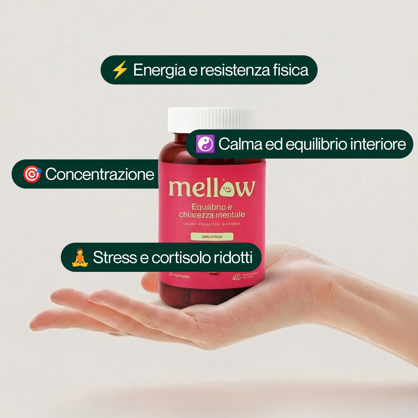 Mellow® Ashwaganda Mente Libera – Supergelée alla Fragola